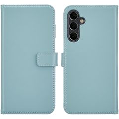 Selencia Étui portefeuille en cuir véritable Samsung Galaxy A16 - Air Blue