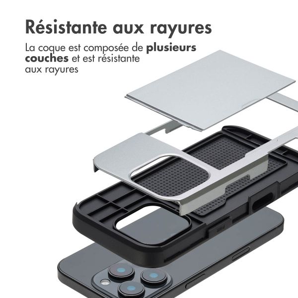 imoshion Coque arrière avec porte-cartes iPhone 16 Pro - Gris