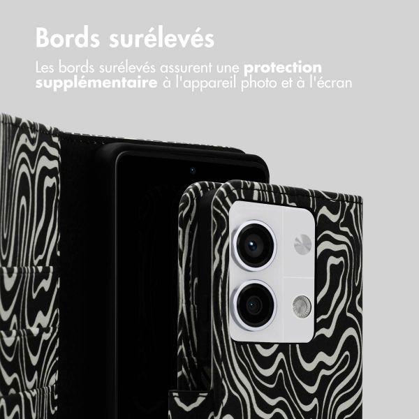 imoshion Étui de télephone portefeuille Design Xiaomi Redmi Note 13 (5G) - Black And White