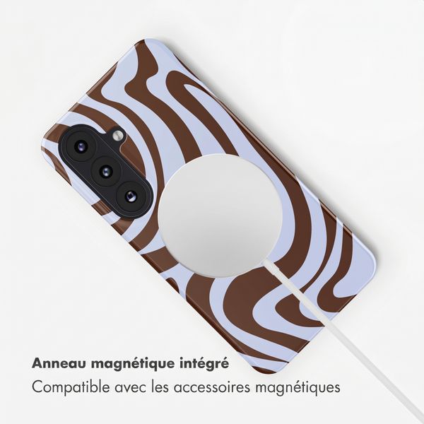 Selencia Coque arrière Vivid avec MagSafe Samsung Galaxy S26 - Dream Swirl Chocolate