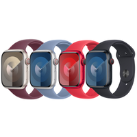 Apple 4 pack Bracelet Sport pour Apple Watch | 44/45/46/49 mm - Taille S/M - Mulberry / Winter Blue / (Product)RED / Midnight