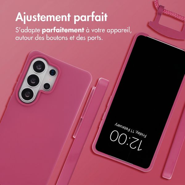 imoshion Coque arrière Color avec cordon amovible et MagSafe Samsung Galaxy S26 Ultra - Raspberry