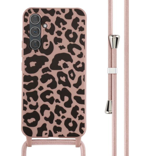 imoshion Coque design en silicone avec cordon Samsung Galaxy A54 (5G) - Animal Pink