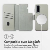Accezz Étui de télephone portefeuille en cuir 2-en-1 avec MagSafe Samsung Galaxy A36 / A56 - Light Grey