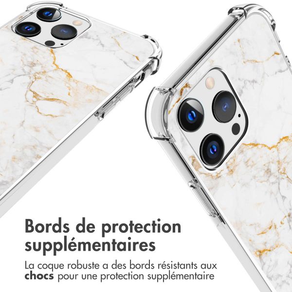 imoshion Coque Design avec cordon iPhone 13 Pro - White Marble