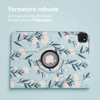 imoshion Coque tablette Design rotatif à 360° Apple iPad Pro 11 (2022 / 2021 / 2020 / 2018) - Flowers