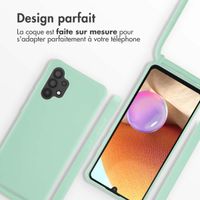 imoshion ﻿Coque en silicone avec cordon Samsung Galaxy A32 (4G) - Menthe verte