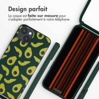 imoshion Coque design en silicone avec cordon Apple iPhone 15 Plus - Avocado Green
