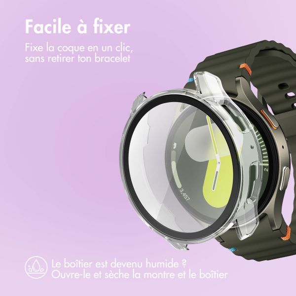 imoshion Coque rigide à couverture complète Samsung Galaxy Watch 7 - 44 mm - Transparent