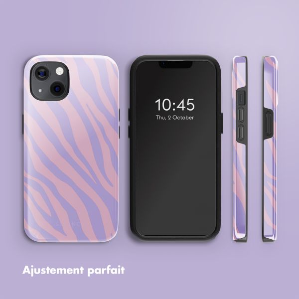 Selencia Coque arrière Vivid avec MagSafe Apple iPhone 13 - Zebra Light Pink Lilac