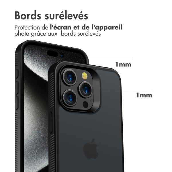 Accezz Coque Givrée Robuste iPhone 15 Pro Max - Noir