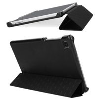 Selencia Coque en cuir vegan Trifold Book Galaxy Tab A7 Lite - Noir