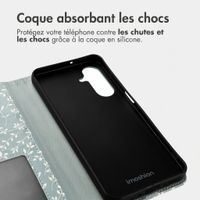 imoshion Étui de télephone portefeuille Design Samsung Galaxy A26 - Smoke Green Flowers