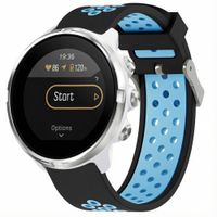 imoshion Bracelet sportif en silicone - Connexion universelle de 24 mm - Noir/Bleu