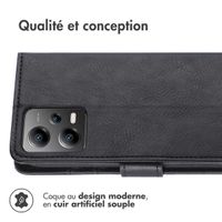 imoshion Étui de téléphone portefeuille Luxe Xiaomi Poco X5 5G - Noir