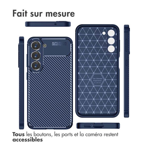 imoshion Coque silicone Carbon Samsung Galaxy S23 - Bleu