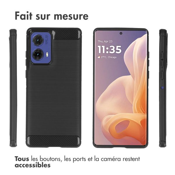 imoshion Coque Brushed Motorola Moto G85 - Noir