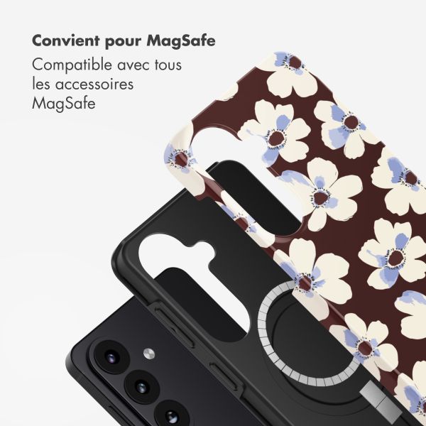 Selencia Coque arrière Vivid avec MagSafe Samsung Galaxy S26 - Choco Flower Pop
