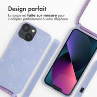 imoshion Coque design en silicone avec cordon iPhone 13 Mini - Butterfly