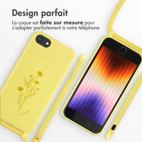 imoshion Coque design en silicone avec cordon iPhone SE (2022 / 2020) / 8 / 7 - Flower Yellow