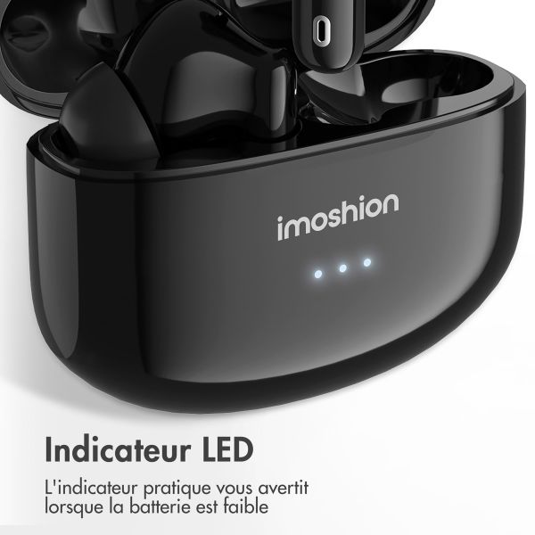 imoshion ﻿Écouteurs Aura Pro - Écouteurs sans fil - Écouteurs sans fil Bluetooth - Avec fonction de réduction du bruit ANC - Noir