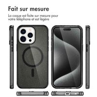 imoshion Coque Pailletée avec MagSafe Apple iPhone 15 Pro - Glitter Noir