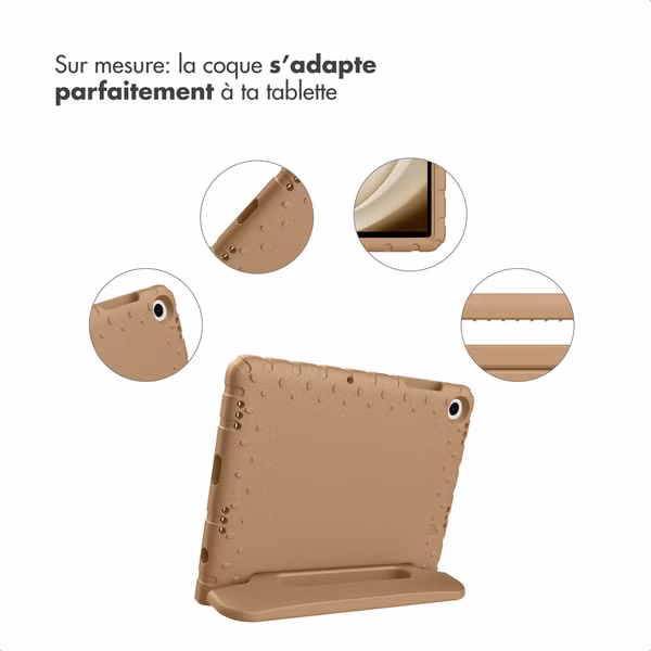 imoshion Coque kidsproof avec poignée Samsung Galaxy Tab A11 Plus / A9 Plus - Marron