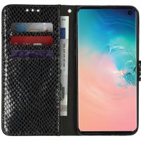 Etui de téléphone imprimé de serpent Samsung Galaxy S10