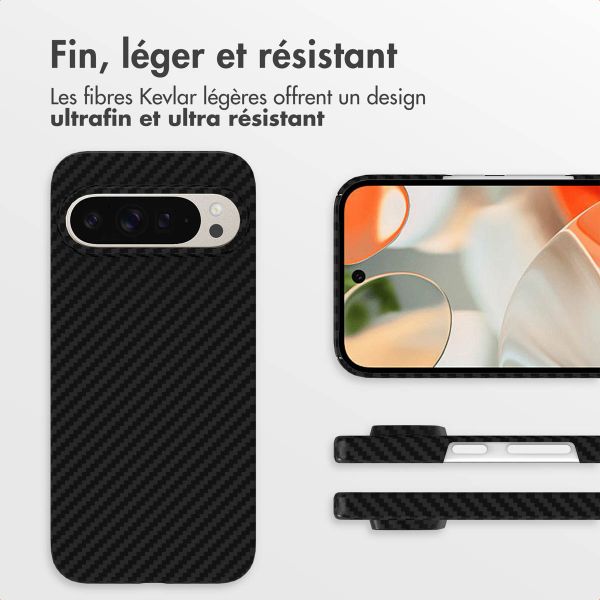 Accezz Coque Kevlar MagSafe Google Pixel 9 / 9 Pro - Noir