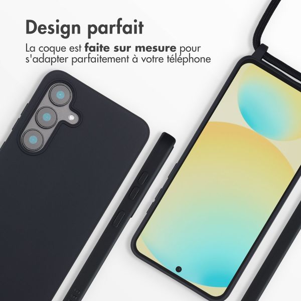 imoshion Coque en silicone avec cordon Samsung Galaxy S25 FE - Noir