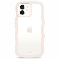 Holdit Coque Wavy Apple iPhone 12 (Pro) - Transparent / Light Beige