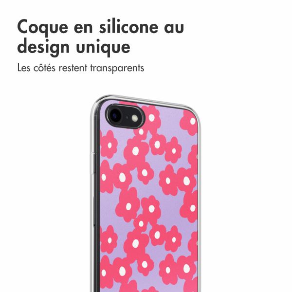 imoshion Coque design pour iPhone SE (2022 / 2020) / 8 / 7 - Dusty Rose Blossoms