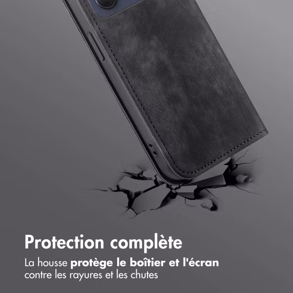 imoshion Étui de téléphone portefeuille Slim Motorola Moto G86 Power - Noir