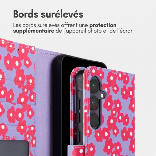 imoshion Étui de télephone portefeuille Design Samsung Galaxy A55 - Dusty Rose Blossoms