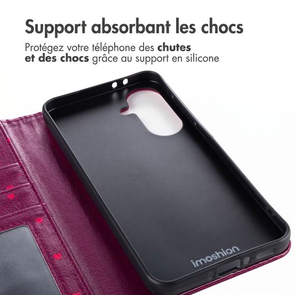 imoshion Étui de télephone portefeuille Design Samsung Galaxy A57 (5G) - Crush Check Coral Dust