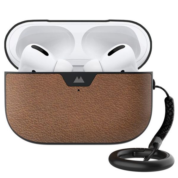 Mous Coque de protection en cuir AirPods Pro - Brun