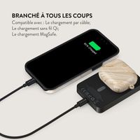 Burga Powerbank magnétique 5 000 mAh - MagSafe et Qi2 - Full Glam / Gunmetal