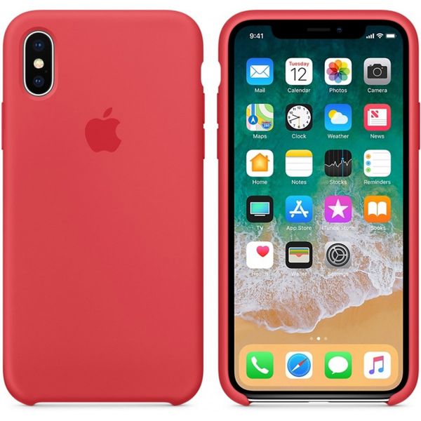 Apple Coque en silicone Apple iPhone X - Red Raspberry