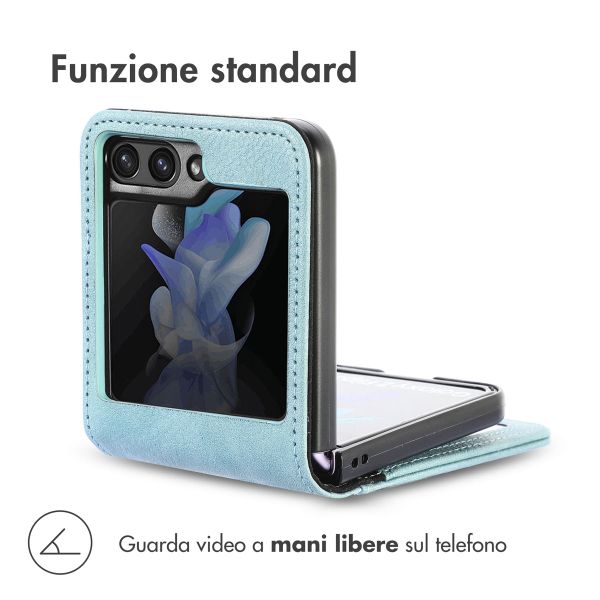imoshion Étui de télephone portefeuille Luxe Samsung Galaxy Z Flip 5 - Bleu clair