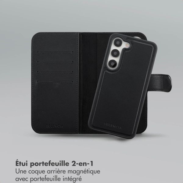 Selencia Étui portefeuille amovible Olyn avec MagSafe Samsung Galaxy S23 - Noir