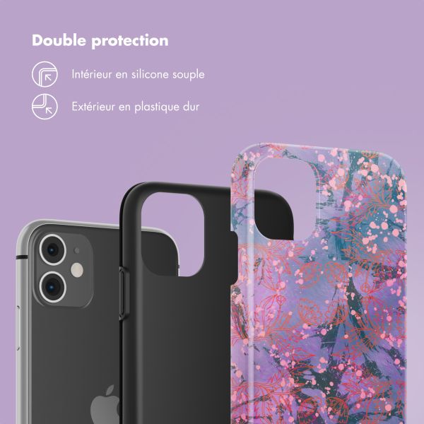 Selencia Coque arrière Vivid Apple iPhone 11 - Fresh Paint Flower Orange