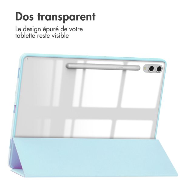 imoshion Coque tablette rigide Trifold Samsung Galaxy Tab S10 Plus / Tab S9 Plus / Tab S9 Plus FE 12.4 pouces - Bleu clair