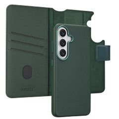 Accezz Étui de télephone portefeuille en cuir 2-en-1 avec MagSafe Samsung Galaxy S26 - Cedar Green