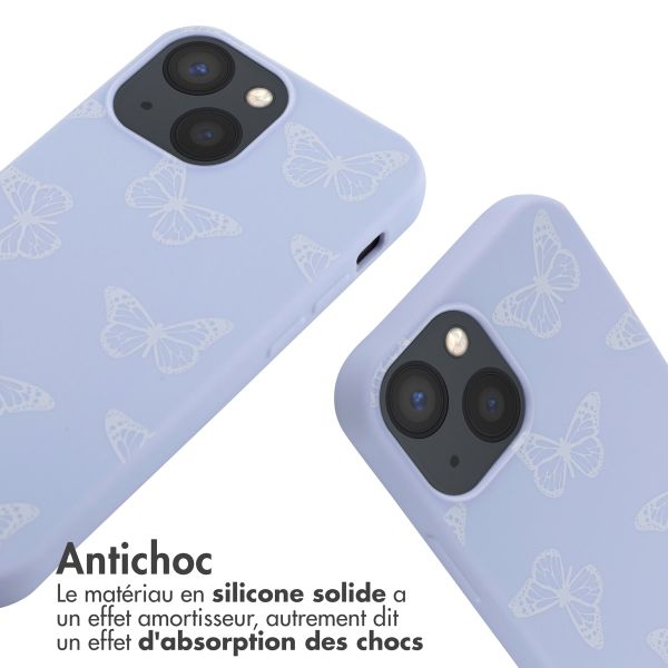 imoshion Coque design en silicone avec cordon iPhone 13 Mini - Butterfly