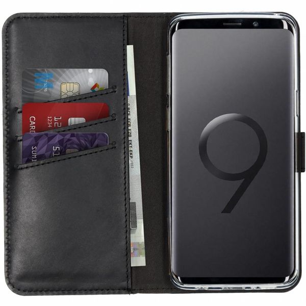 Selencia Étui de téléphone en cuir véritable Samsung Galaxy S9