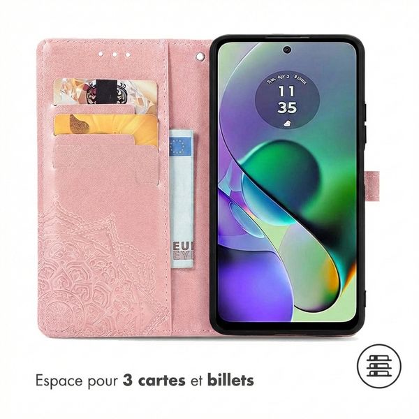 imoshion Etui de télephone Mandala Motorola Moto G54 - Rose Doré