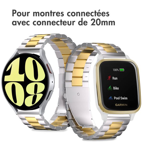 imoshion Bracelet en acier Samsung Galaxy Watch 7 40/44 mm - Argent et Gold