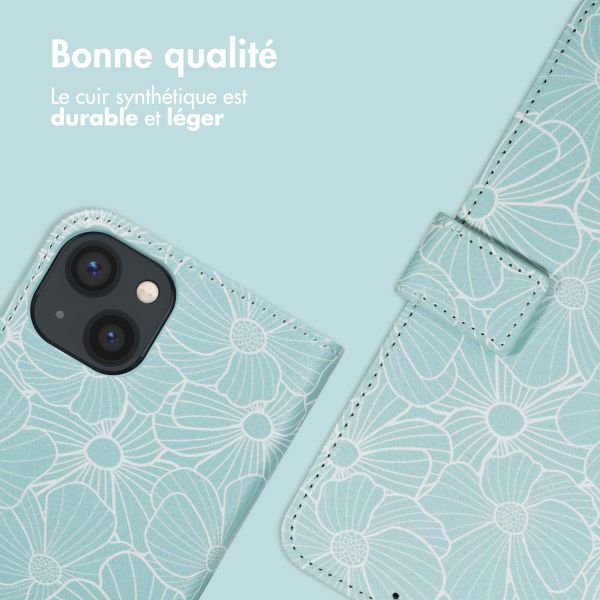 imoshion Étui de télephone portefeuille Design Apple iPhone 15 - Botanica