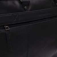 The Chesterfield Brand Sac ordinateur 15-15.6 pouces Boston - Cuir véritable - Noir