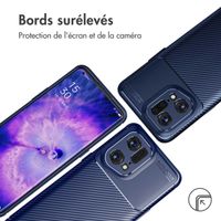 imoshion Coque silicone Carbon Oppo Find X5 Pro - Bleu